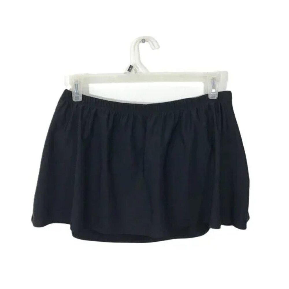Land's End Black Swim Skirt  Sz 12